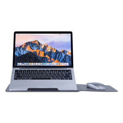 Wasserdichtes Leder-Laptop-Hülse mit schwarzgrauer blauer Farbe