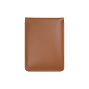 Braune Leder-Schutz-Laptop-Tasche-Hülsen mit Magnetverschluss